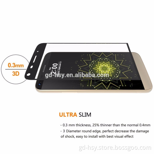 HUYSHE Glass Film for LG G5 Mobile Spare Parts 3D Curved Full Cover Tempered Glass Screen Protector